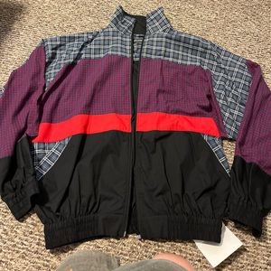 Balenciaga plaid bomber jacket